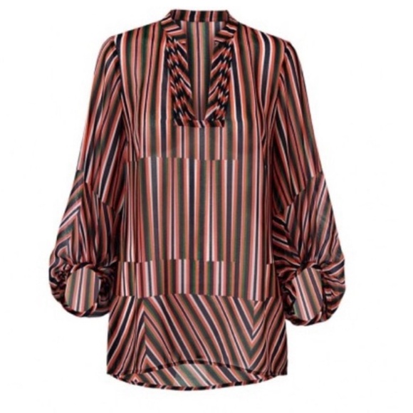 Cabi Ultimate Multi Striped Blouse - Picture 1 of 4